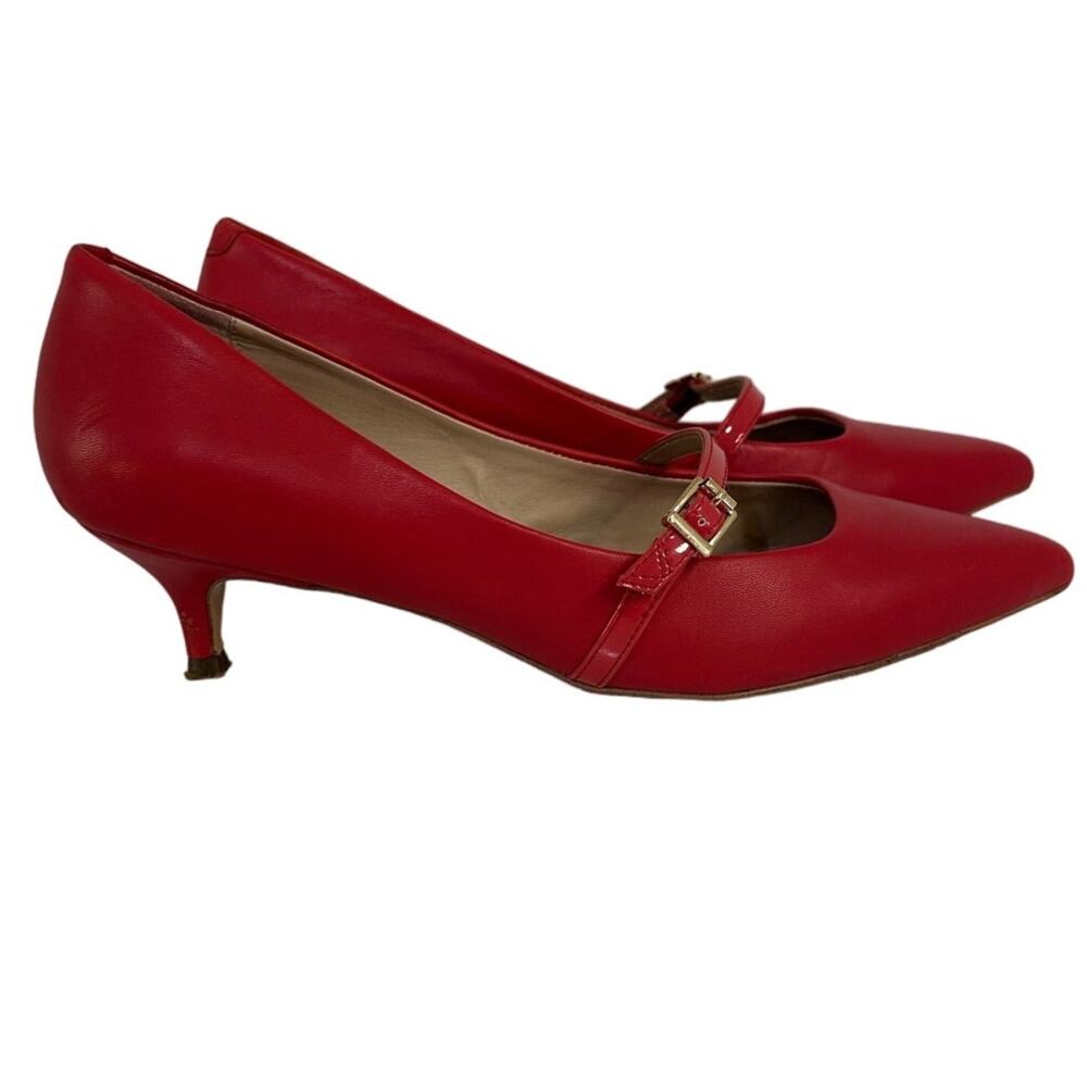 Vionic Red Kitten Heel Pumps
